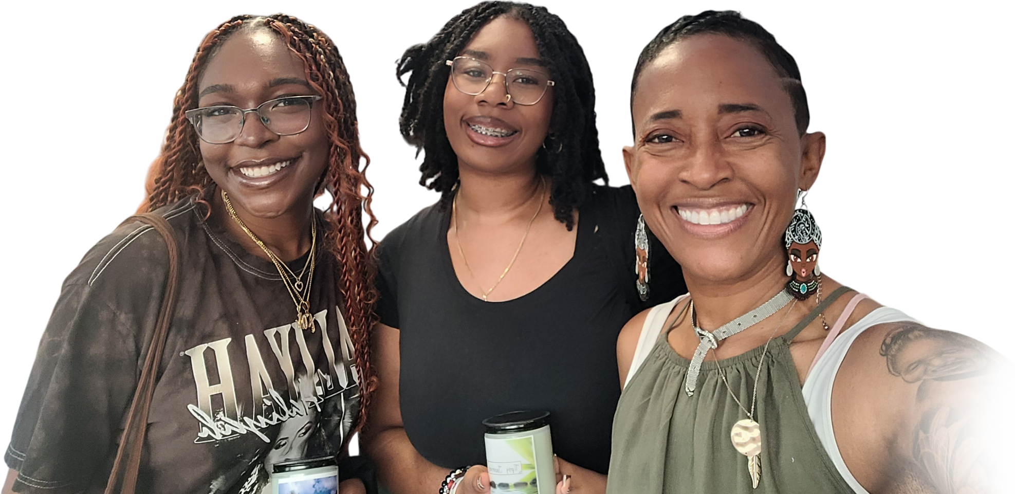 House of Mosaic Candles community pop-up event banner featuring customers and candle shoppers at outdoor Los Angeles events.